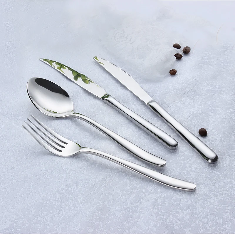 
4 piece cutlery set stainless steel silverware knife spoon 