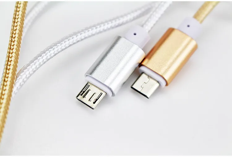 
1.5M alloy metal head core sync nylon braided cable usb charging cable for iphone with different colors 