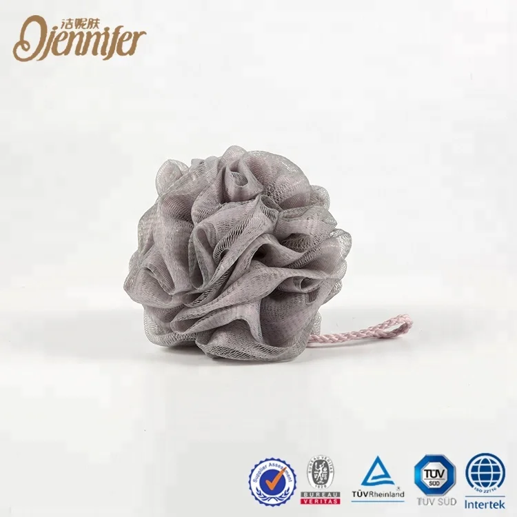 Factory Wholesale Beautiful Shower Flower Recycling PE Loofah Mesh Bathing Ball Bath Sponge
