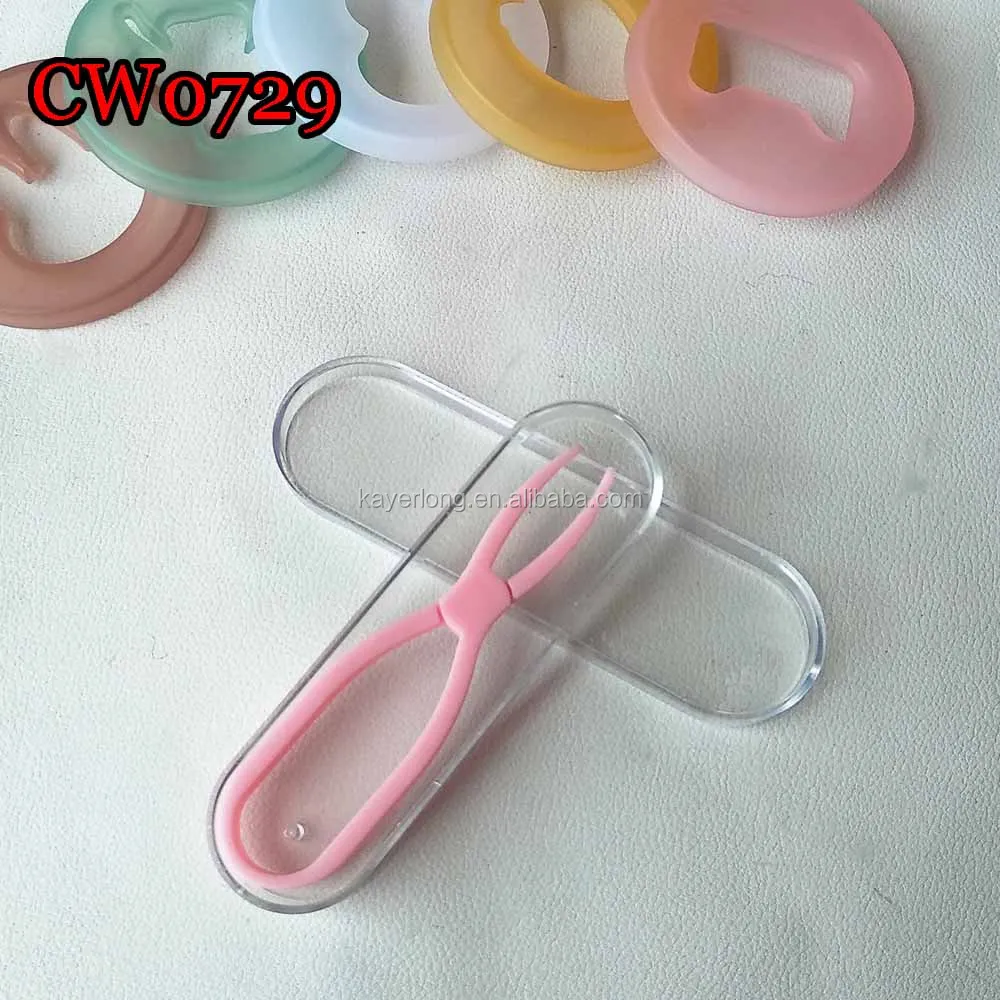 contact lens case soft color silicone scissors tweezers CW0729