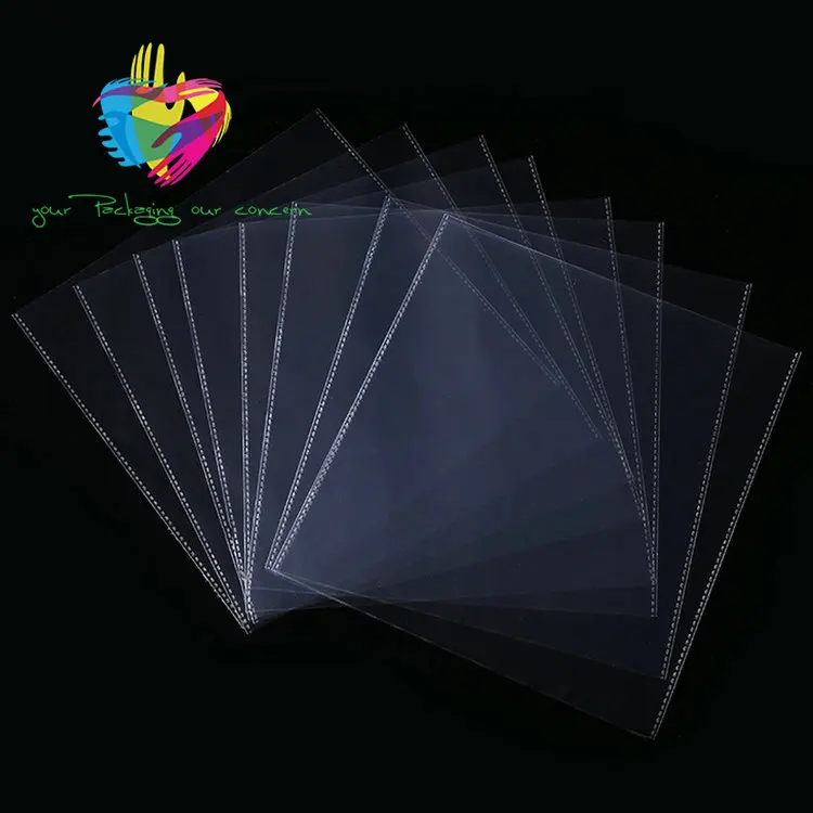 
Clear plastic self adhesive DVD packaging CD sleeves packing 