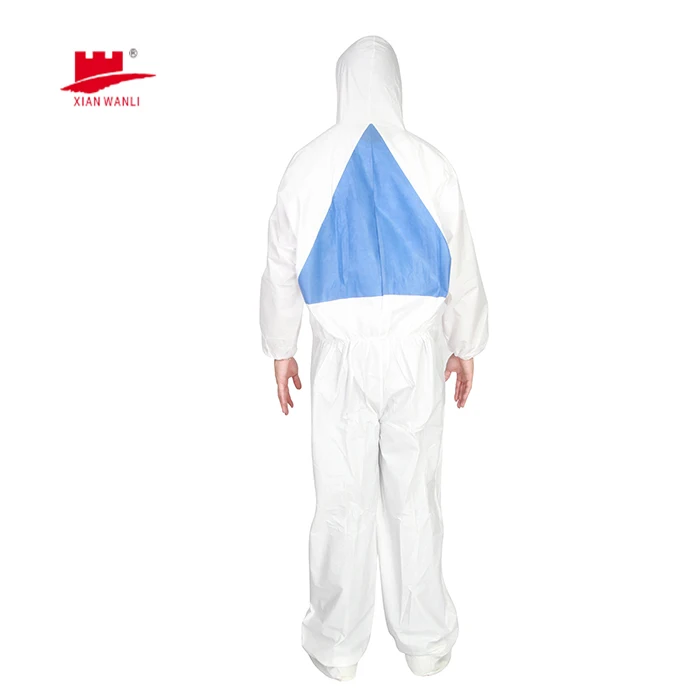Hubei Wanli disposable TYPE 5B 6B disposable coverall Antistatic Clothing for chemical and industrial