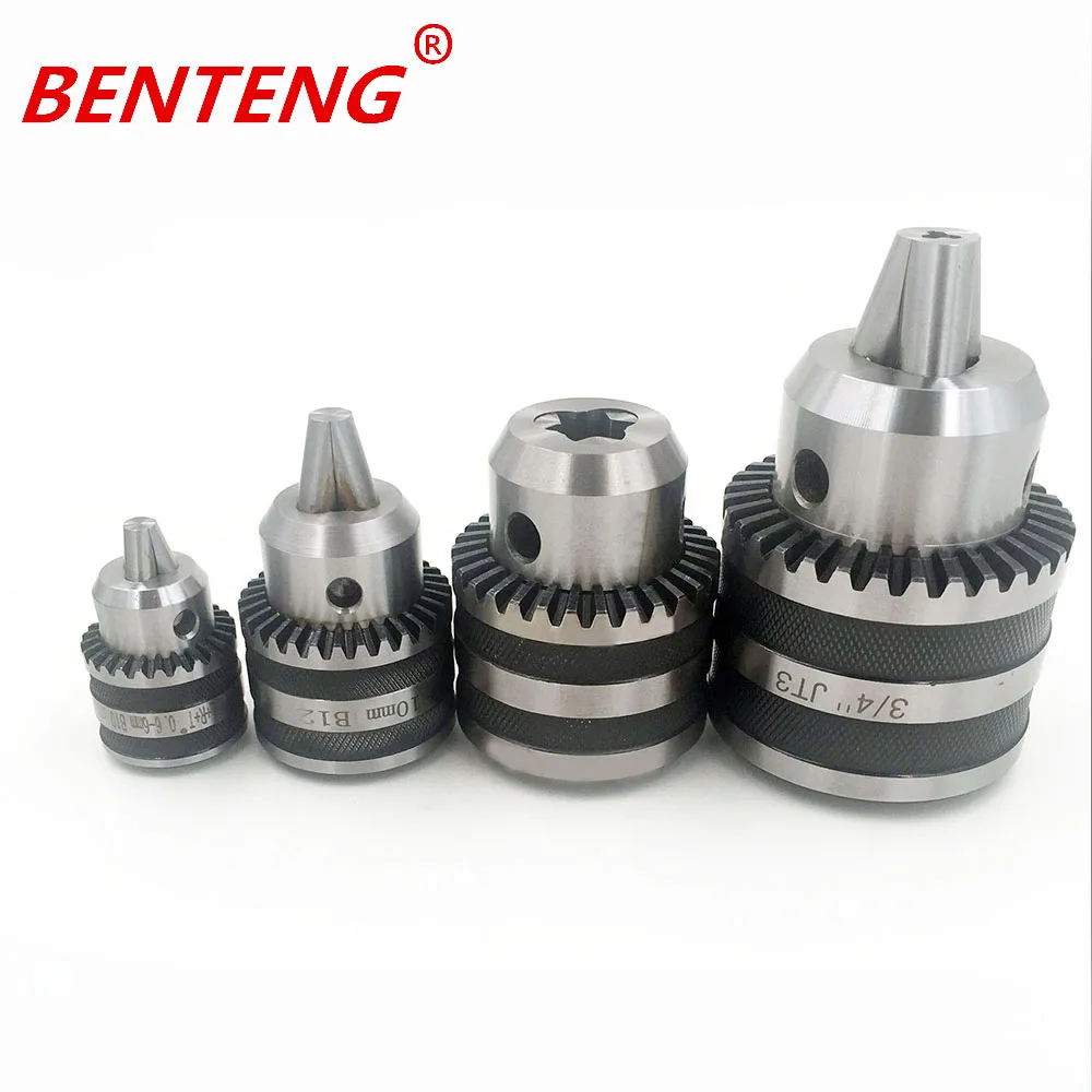 BENTENG Brand 0.6-6mm 3 Jaw Carbon Steel Drill Chuck with Key