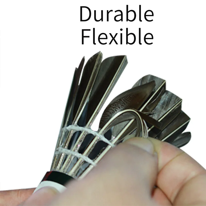 
Top quality black goose feather shuttle cock for training 