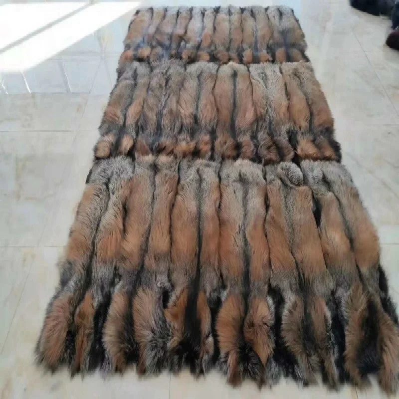 Real fur king size soft fur blanket fox fur bed sheet