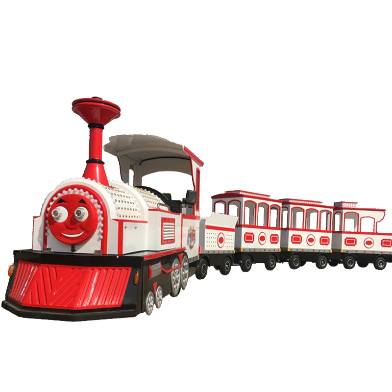 Factory Amusement Park Low Price Used Adult Kiddie Ride Road Mini Trackless Train For Sale