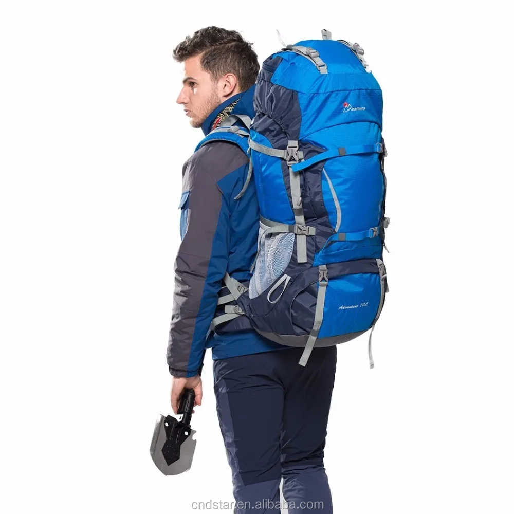 70L+10L Outdoor Sport bag Water-resistant Internal Frame Backpack Hiking Camping