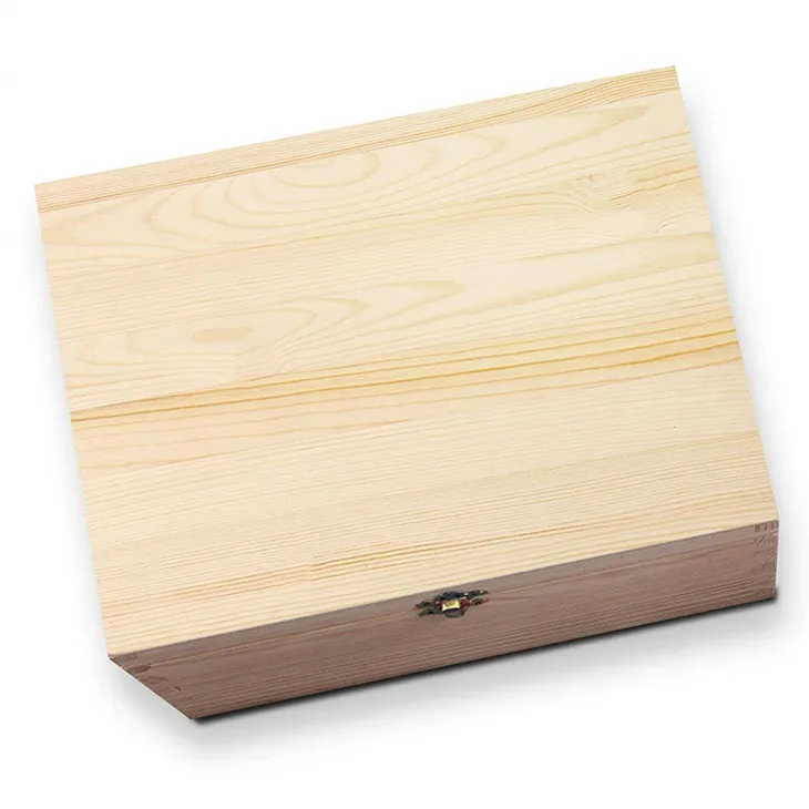 
Factory best sale natural color unfinished wooden boxes wholesale 