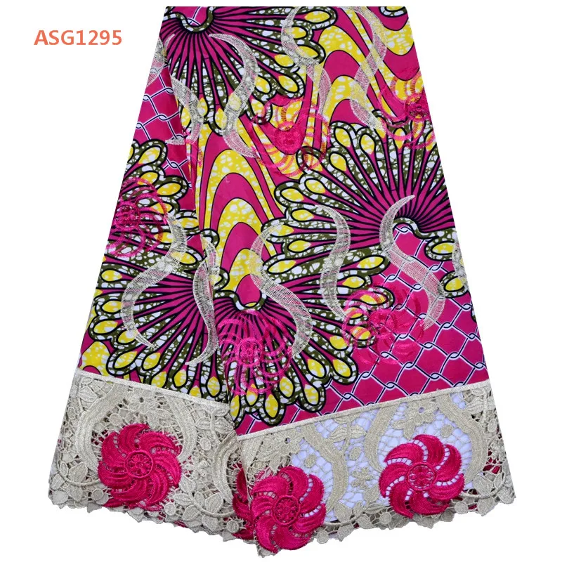 
African Guipure Wax Lace Fabric With Lace 2018 New Design Embroidered Lace For Wedding Dress Material 