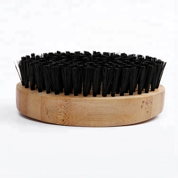 Black boar bristle and bamboo beard brush