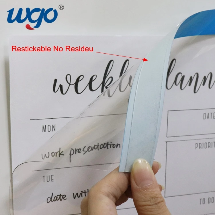 
Removable Peel & Stick No Magnetic Plastic PVC Sign Poster Frame Holder Window Wall Pop Display 