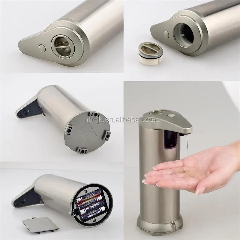 
wholesale Amazon hot Fingerprint Resistant Stainless Steel touchless sensor liquid automatic soap dispenser in bathroom kitchen 