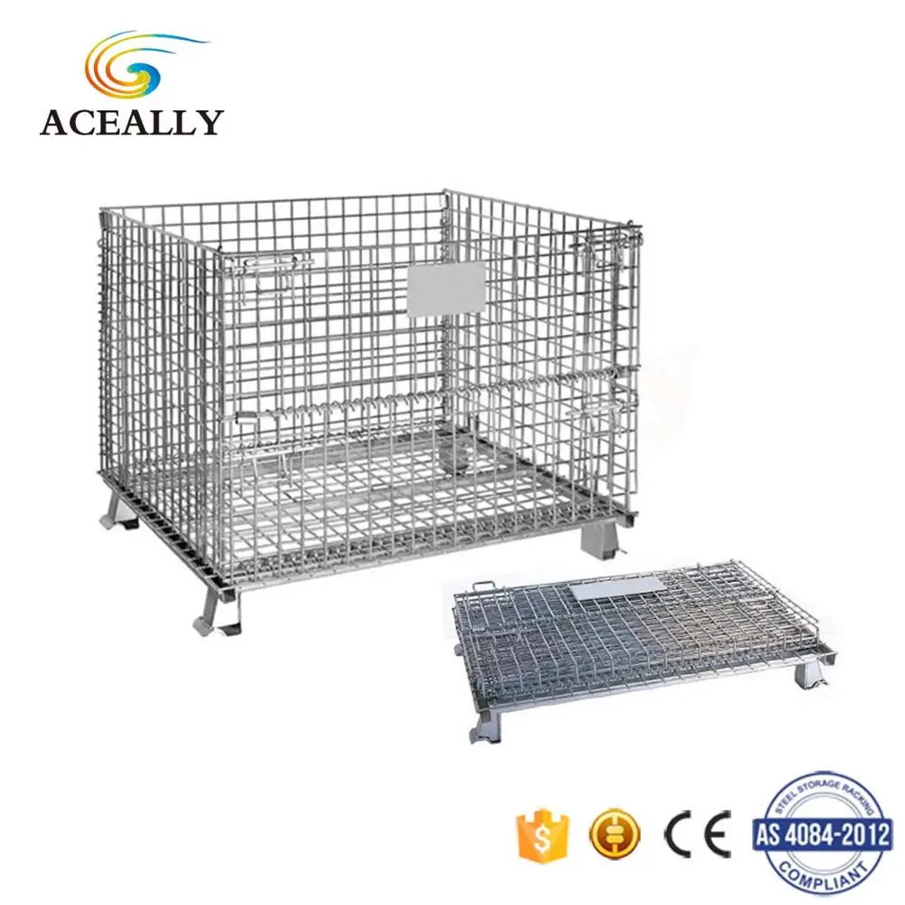 
Collapsible bulk containers decorative wire mesh boxes expanded metal mesh box 