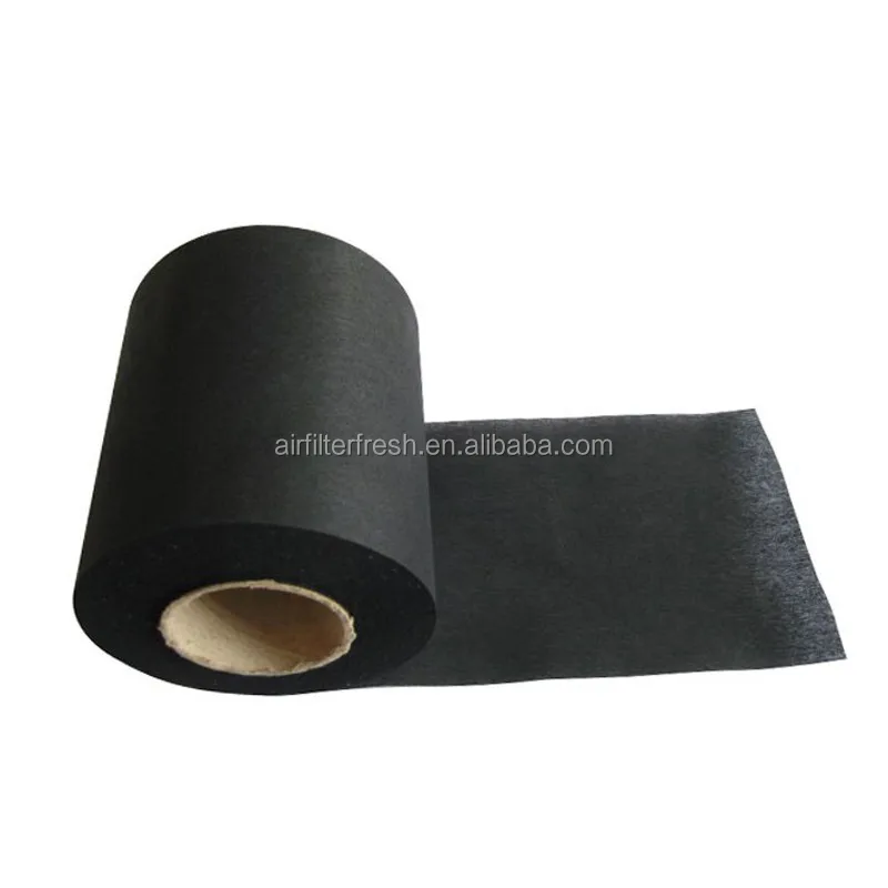 Non-woven Activated Carbon Fiber Fabric Price Air Filter Media Roll Carbon Active Filter