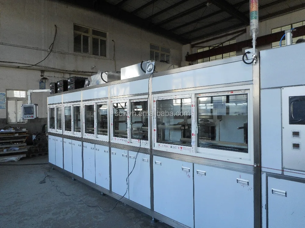 Automatic cleaning anti-fog hard coating machine for optical lenses and helmet visor