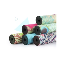Wholesale German Custom Printed Gym Fitness Non-Slip Foldable Suede Yoga Mat  Exercise PU Natural Rubber Yoga Mat