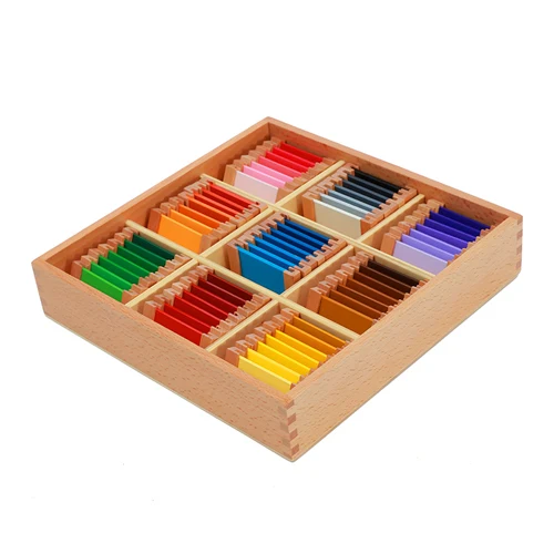 Baby Wooden educational teaching aids Montessori material toys Color Tablets
