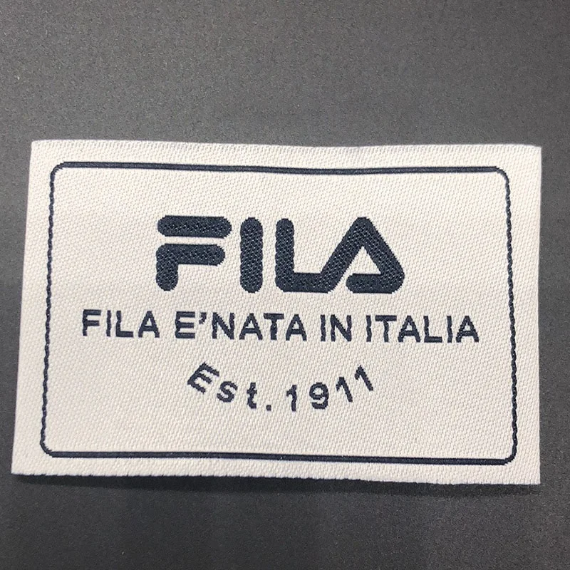 Popular Design Clothing Main Woven Label High Definition Satin Polyester Garment Cloth care Label Wash Label