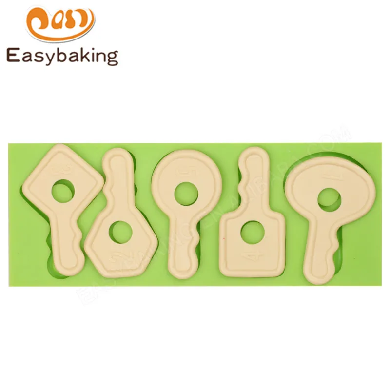 key shape silicone fondant mold