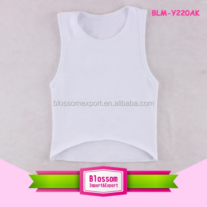 
Top 100 little girl models cotton plain vest singlet wholesale tank top custom made baby girl sleeveless high low tops 