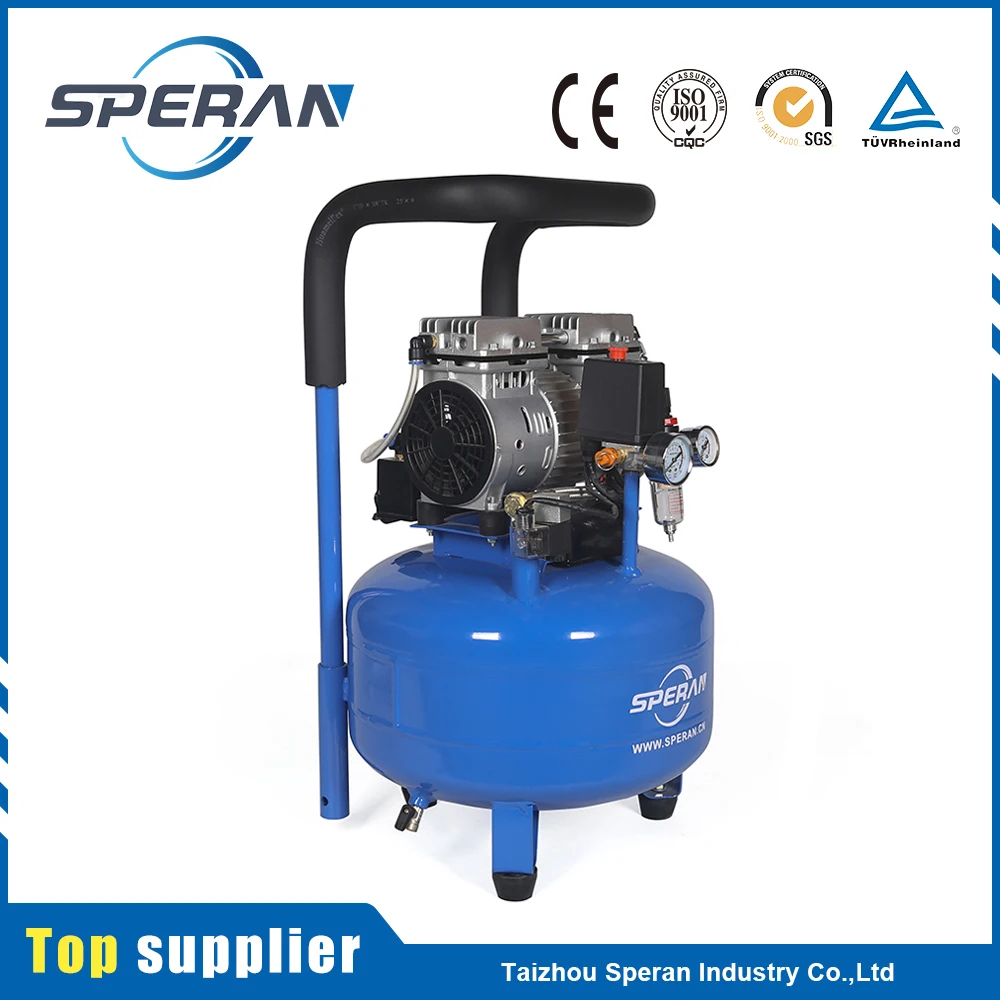 Best design upright stand up vertical mini small quiet silent oilless oil-free dental medical air compressor