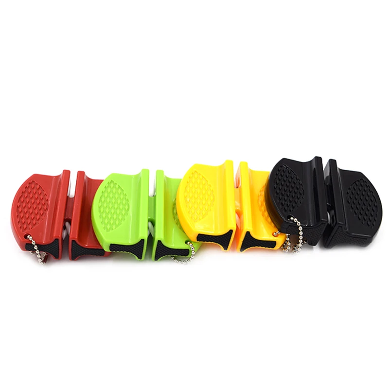 Promotional colorful knife sharpener 2 stage mini knife sharpener