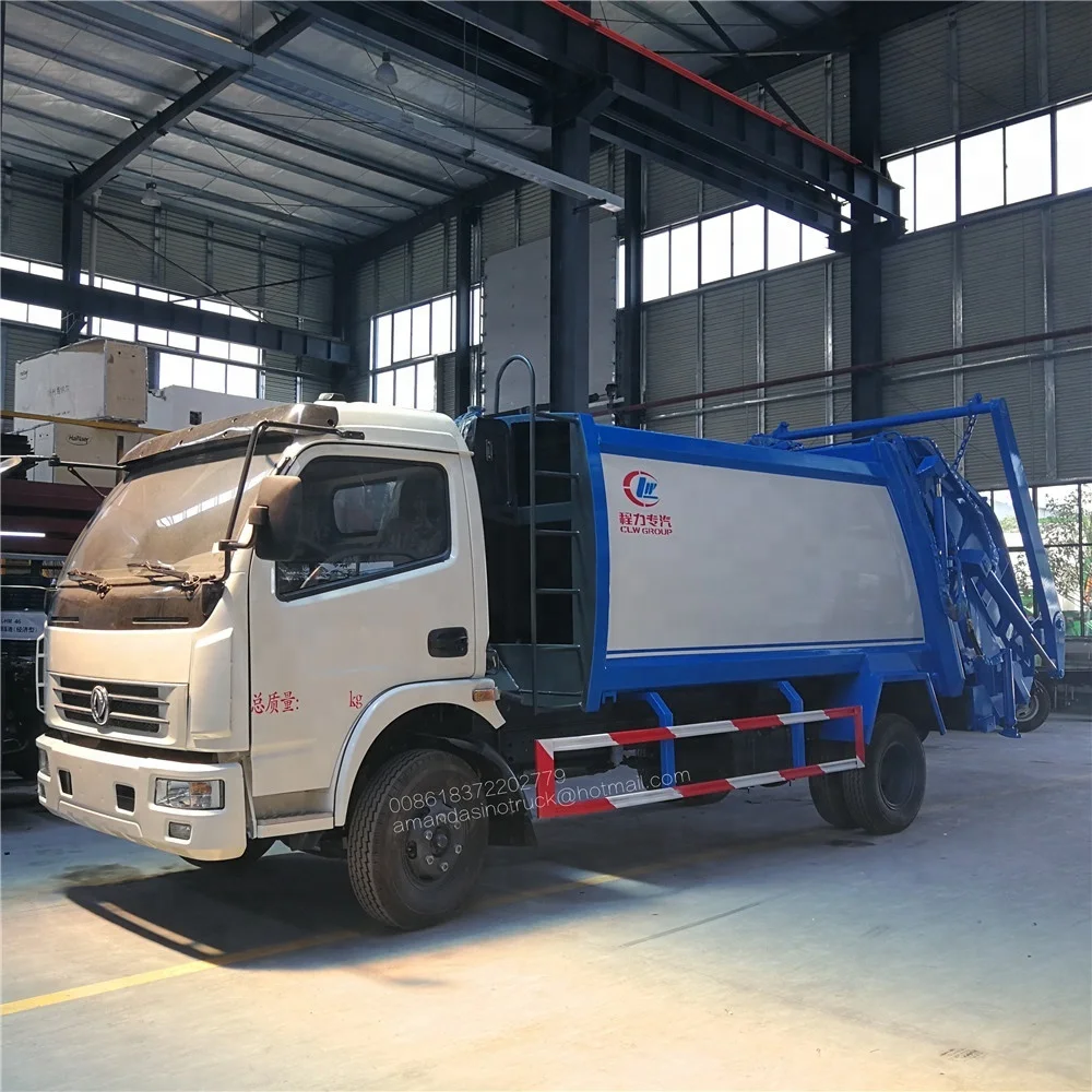 Dongfeng 7CBM waste collection vehicle waste truck container garbage compactor truck with swing arm