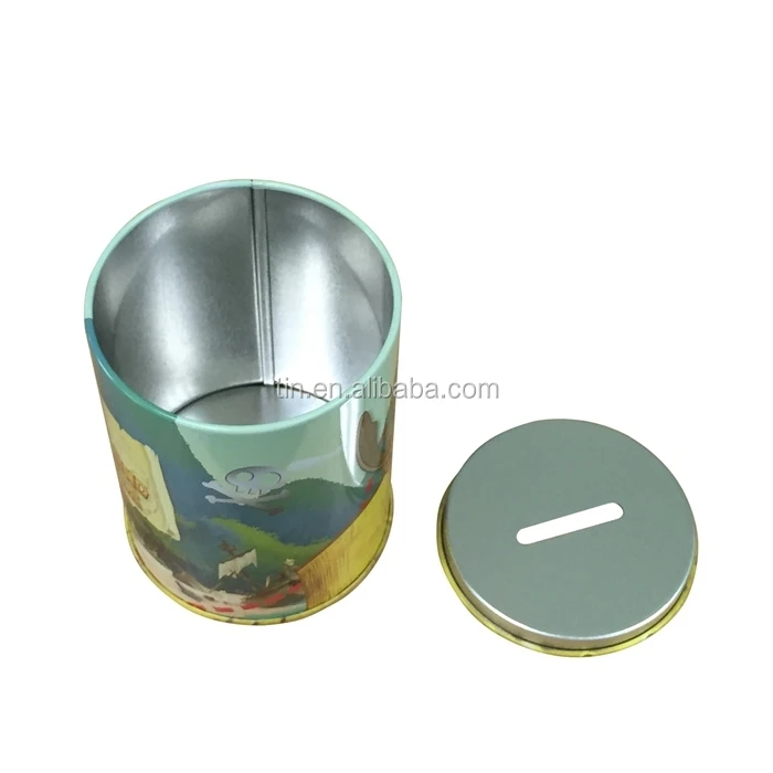 Vintage Money boxes tin cans coin bank collection boxes