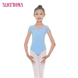 mesh sleeve with bowknot ballet girl leotard