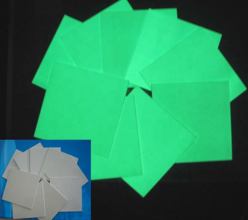 
luminous PVC board / glow in dark PVC rigid sheet / photoluminescent sheet 