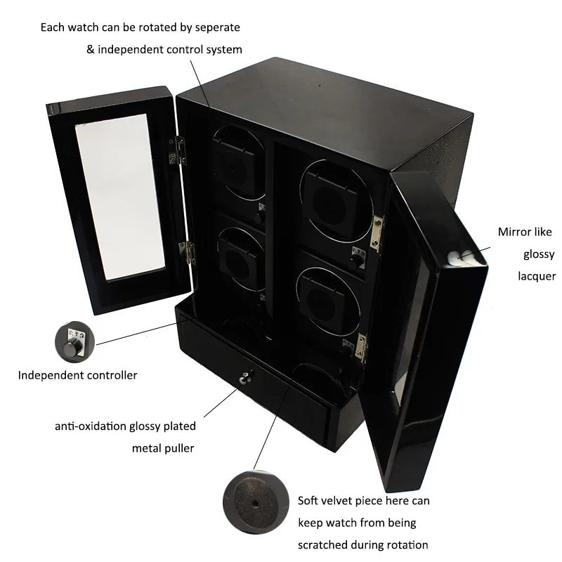 ROHS Luxury Automatic Rotation Japanese Motor Watch Winder Safe