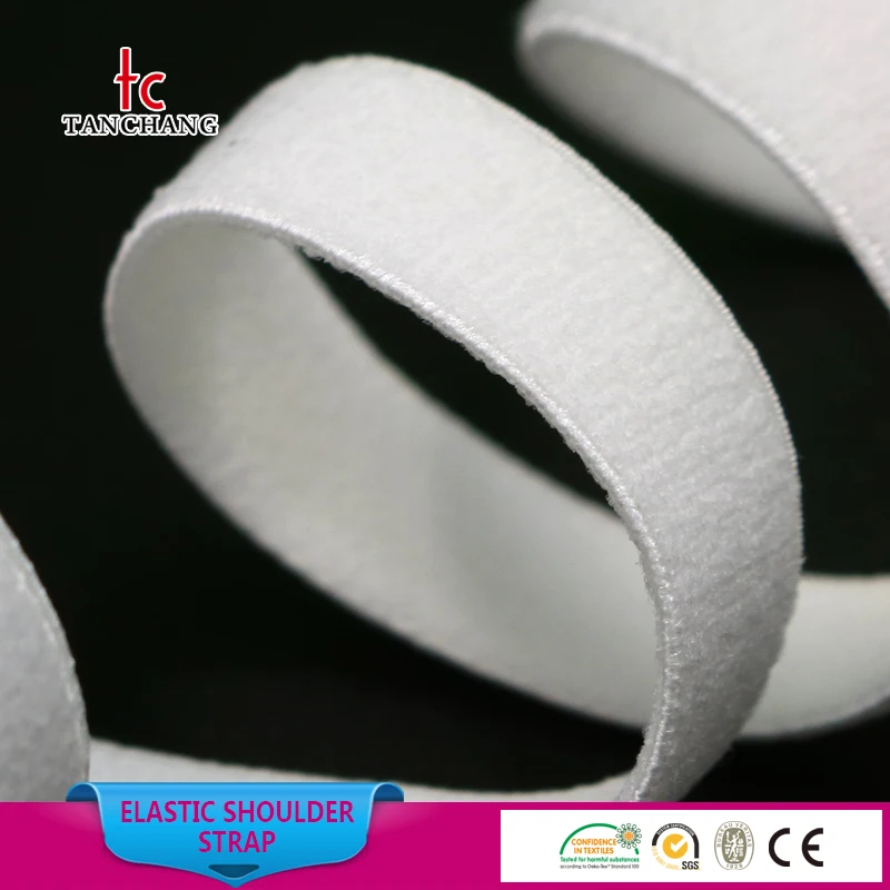 wholesale double sides velvet elastic strap plush elastic shoulder straps for clothing TC77