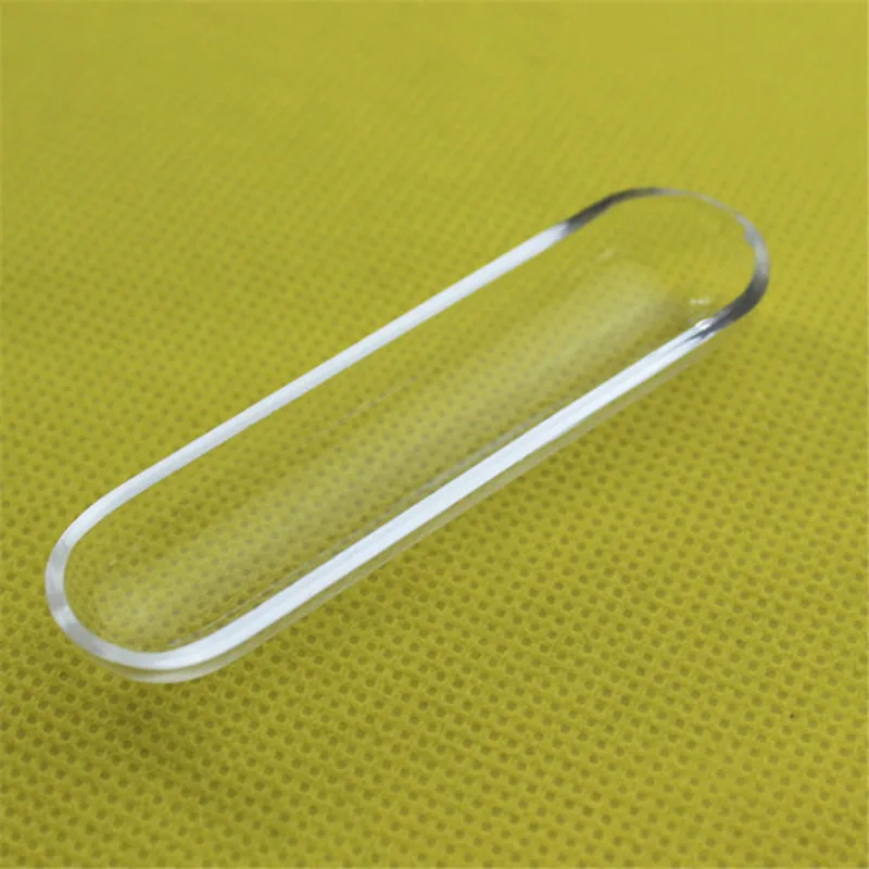 Polished clear half round quartz glass tube
