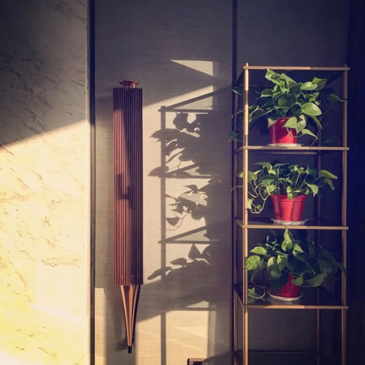 Modern gold stainless steel metal tempered glass display bookshelf