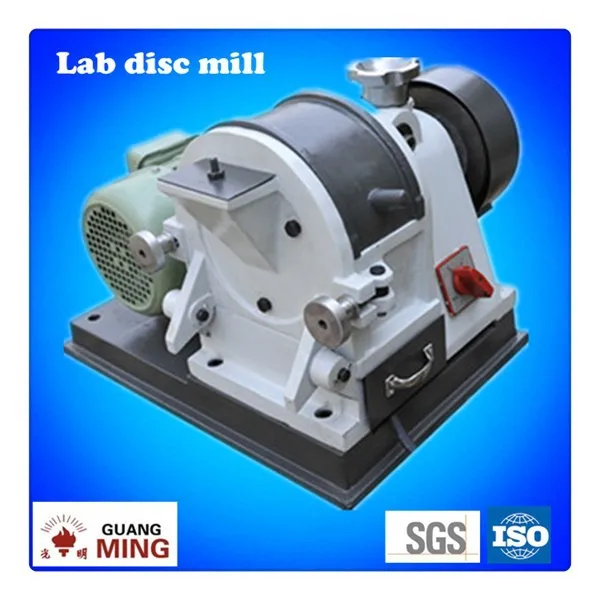 High efficiency laboratory disc mill for grinding ore and mineral to powder