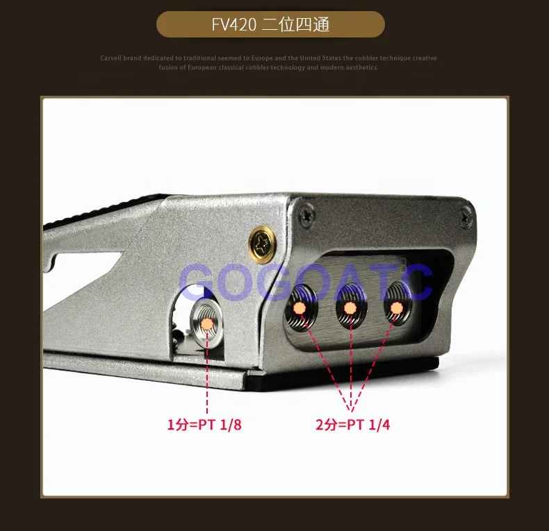 GOGOATC 4 way/3 way 2 position air pneumatic foot pedal valve 1/4 inch BSP FV420 FV420L FV320 FV320L Manual valve with lock