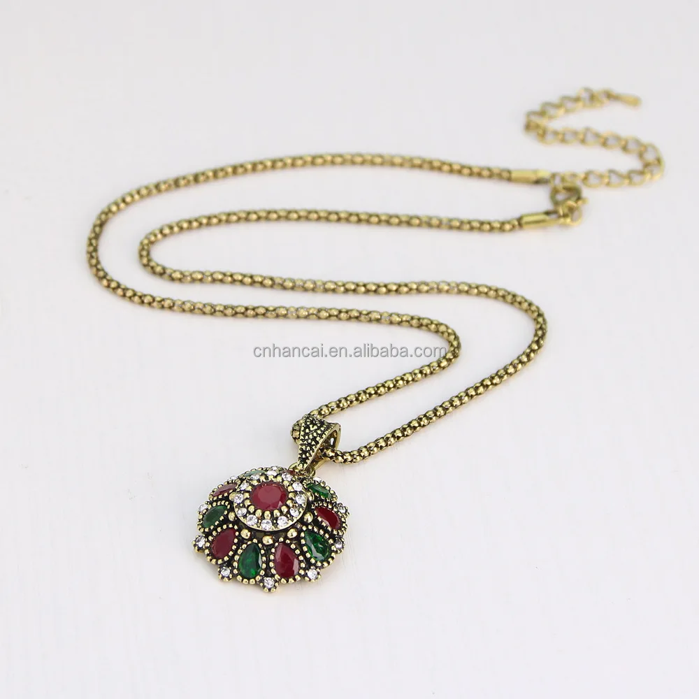 Vintage Rhinestone Bridal Necklace Sets Earrings For Women Jewelry Set Bohemian Rings Wedding Turkish Nigerian Red Jewelry