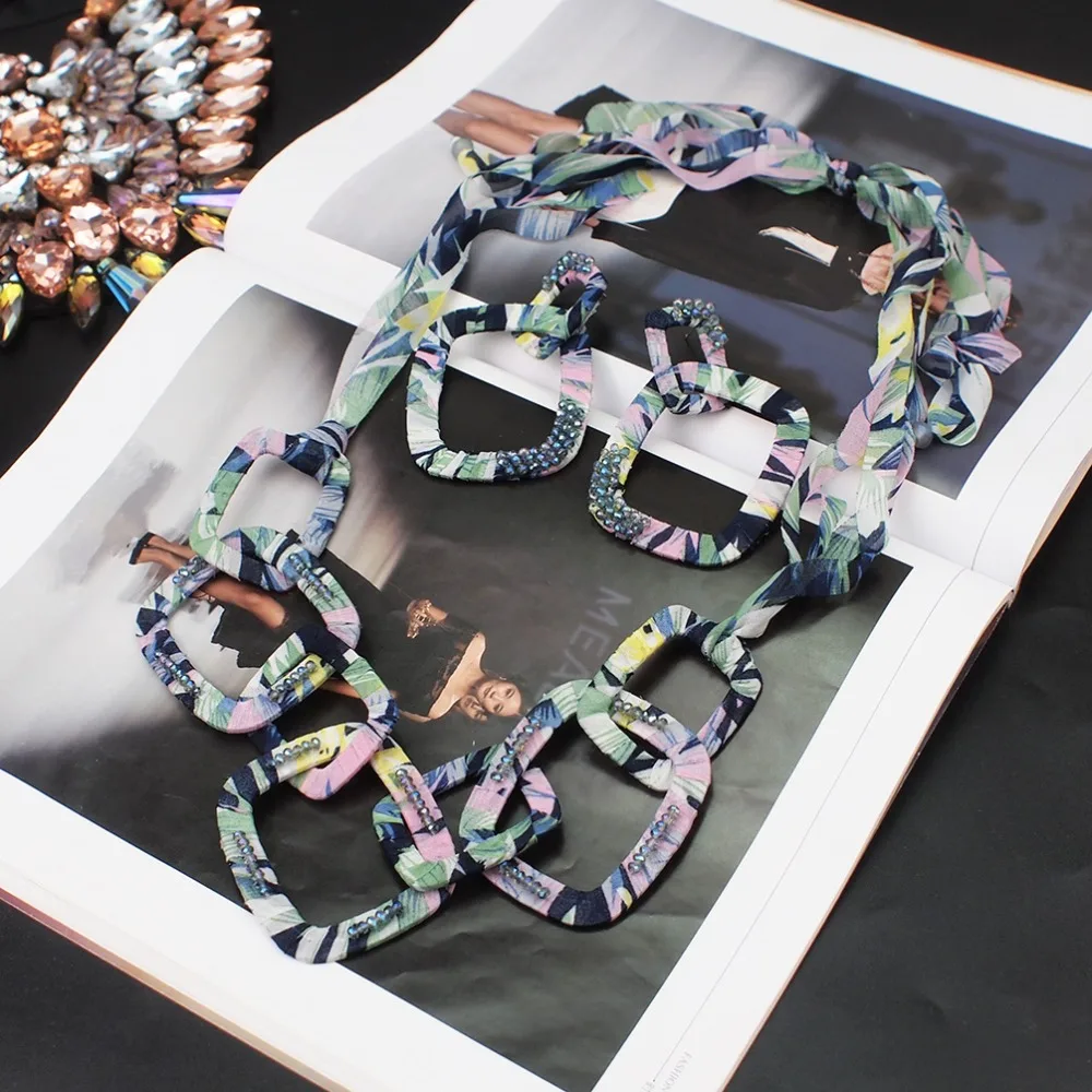 HANSIDON Unique Charm Blue Rhinestones Statement Jewelry Sets Women Gold Choker Necklace Bracelets Set Fashion Bangles Torques