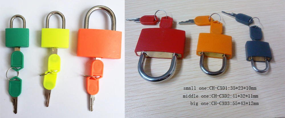 
CH-CX01 20mm key padlock with colorful ABS cover 