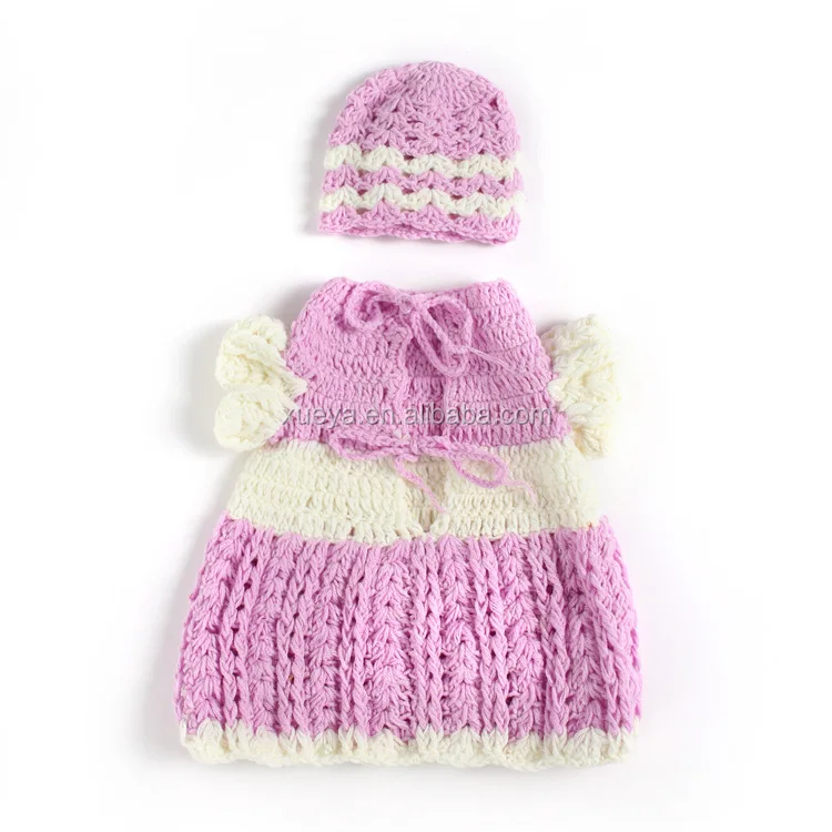 
Wholesale boutique free knitting patterns dolls clothes for baby photo props 