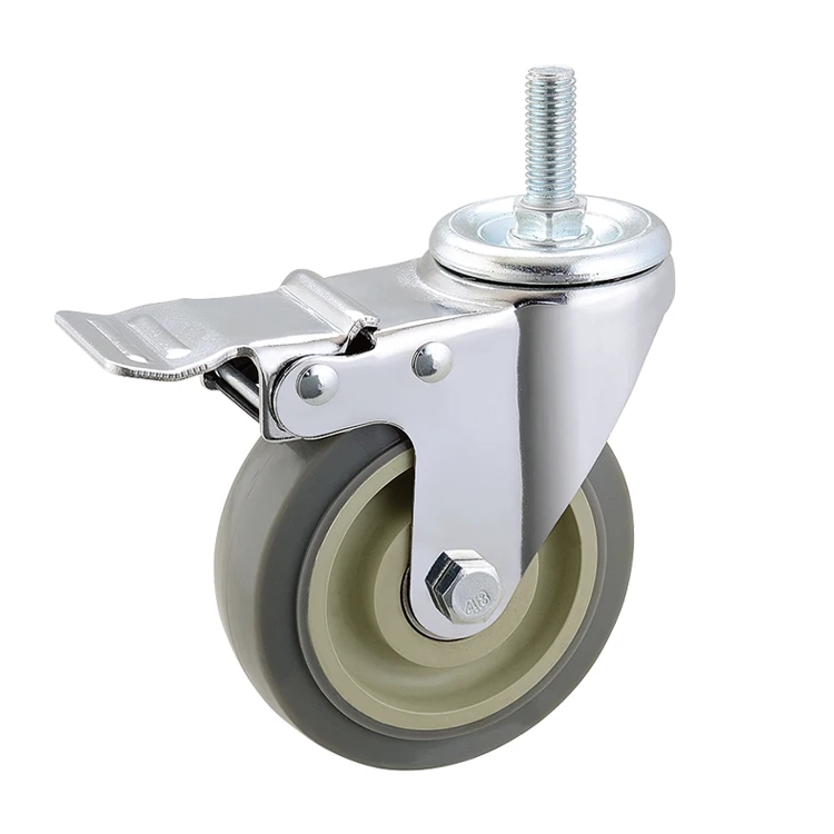 BIAO CASTERS M8 threaded stem TPR CASTER