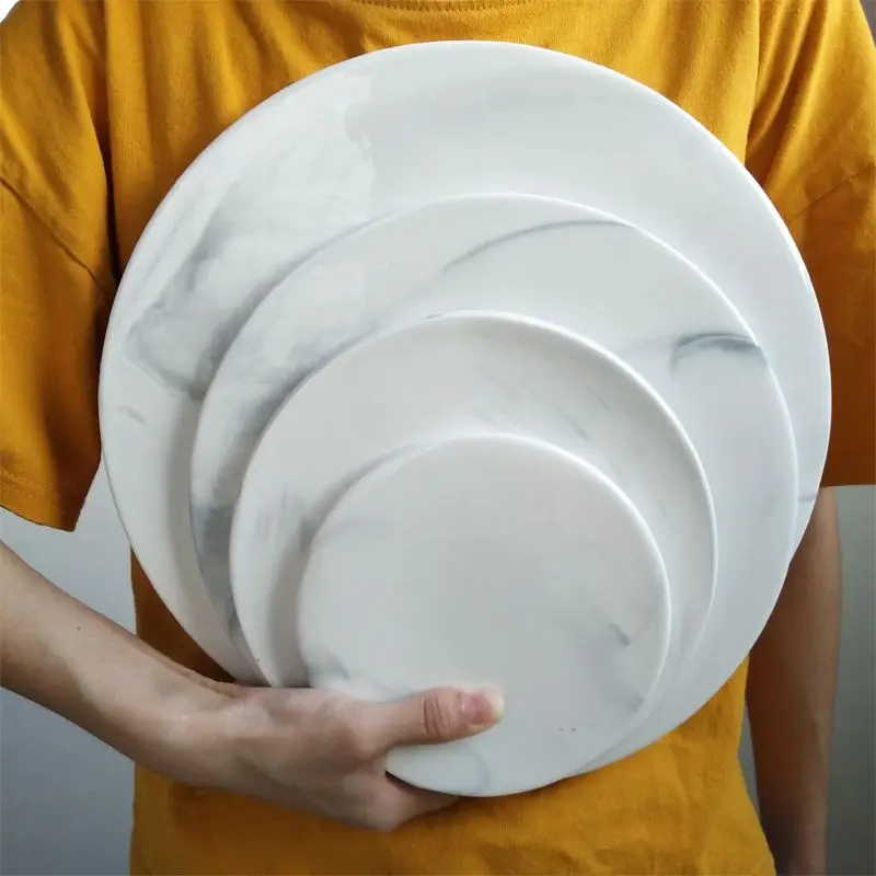 Porcelain Hexagon And Round Marble Design Coasters Table Mats Grey White Placemats