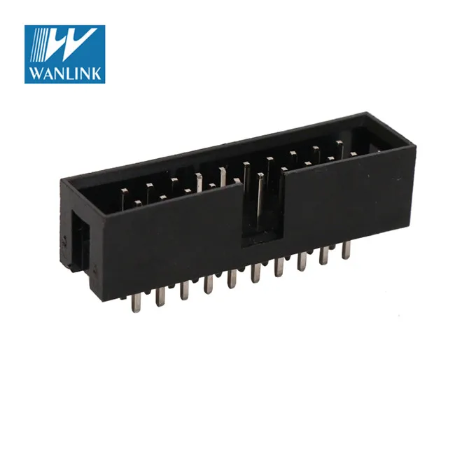 WANLINK 2.54mm pitch box header V/T type gold flash HY1017-01