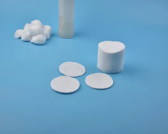 White 3 ply 100% pure natural nail cotton pads peelable feminine circle cotton pads