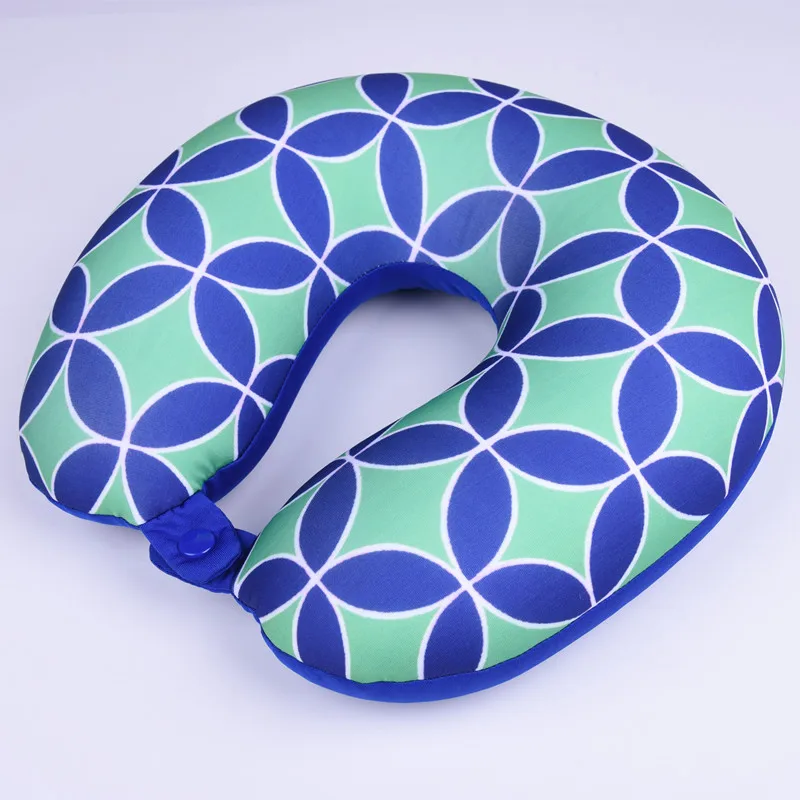 Fashion Pattern U Shape Mircobeads Travel Pillow For Airplane