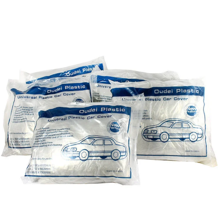 PE Material and white or clear color car care cover