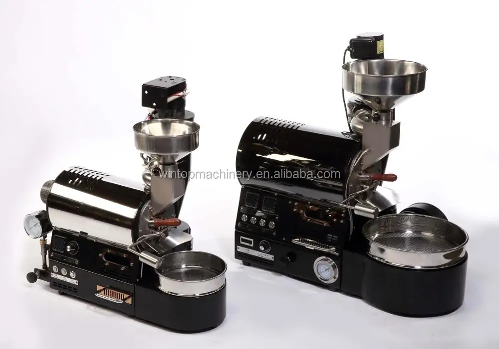 Wintop mini carbon steel 300g coffee roaster machine lpg gas coffee bean roasting machines for Home Shop Office Hotel use