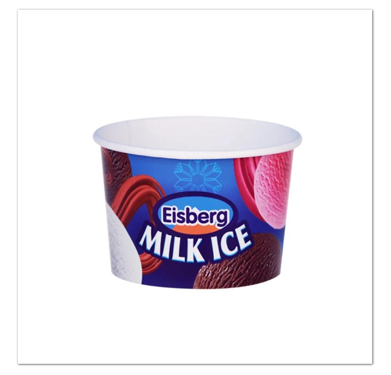 7oz ice cream packaging paper cup with lid and spoon