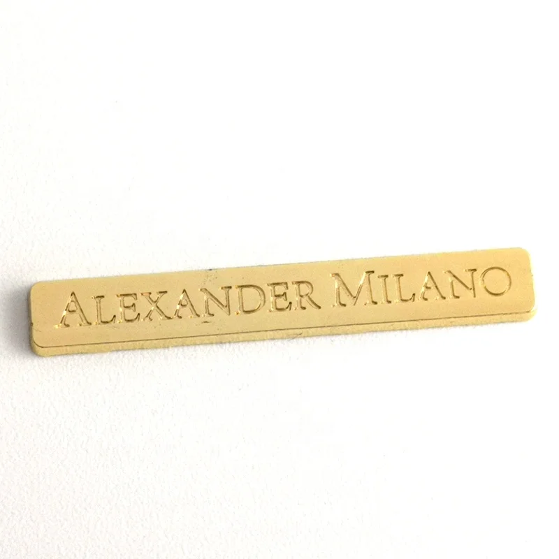 Debossed Logo Gold Plate Good Quality Favorable Factory Price Metal Plate