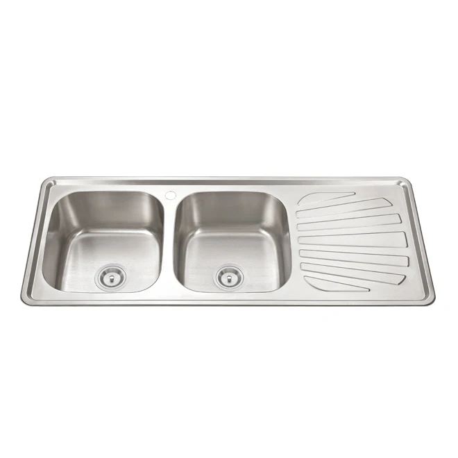 Stainless steel press sink with siphon drainboard sink